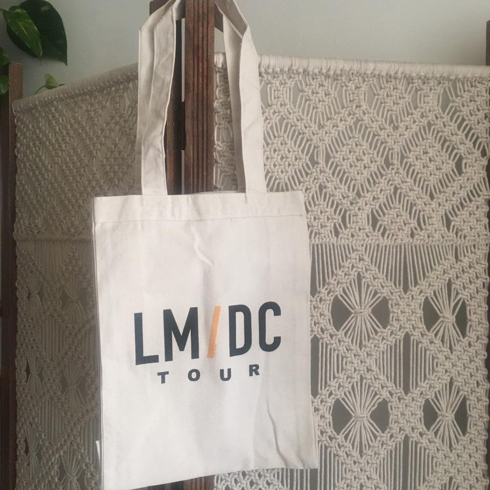 Official LM/DC Tour Merch Canvas Tote Bag